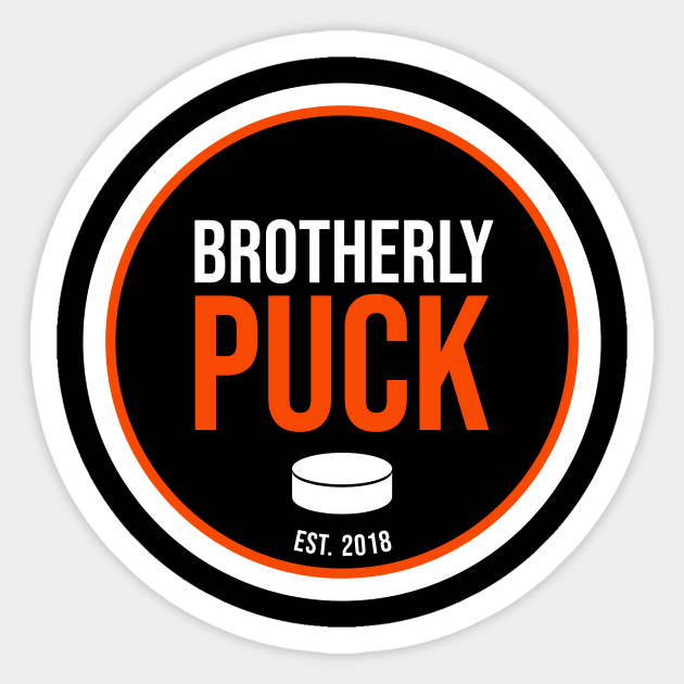 Brotherly Puck Black Logo Sticker by BrotherlyPuck1